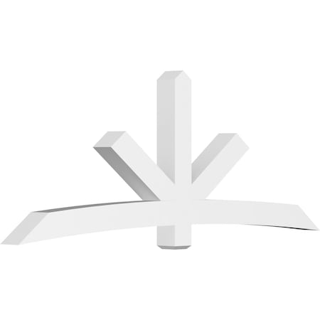 Ekena Millwork Alberta Architectural Grade PVC Gable Bracket, 108"W x 40 1/2"H x 6"D x 6"F, 9/12 Pitch GBP108X41X0606ALB00